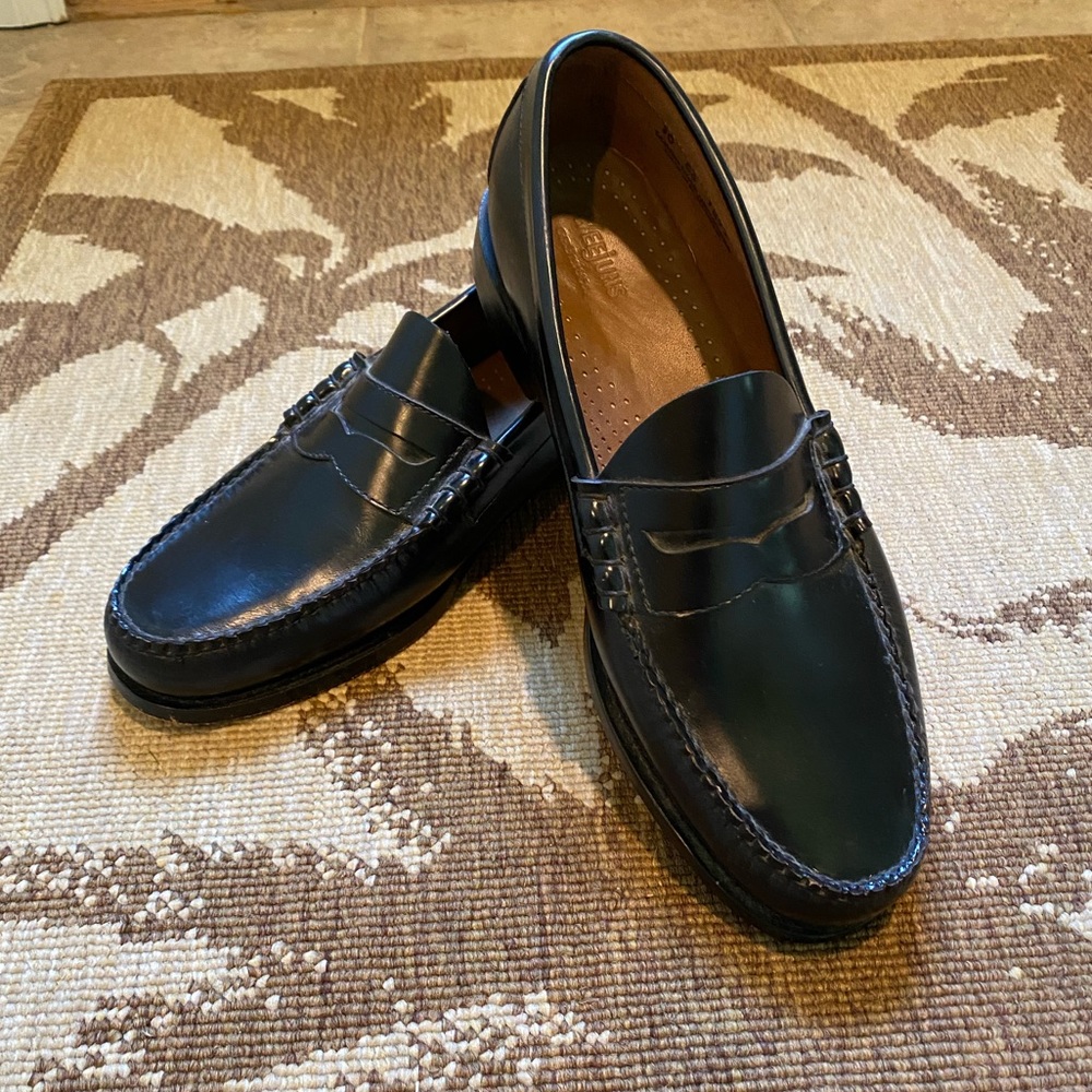 G.H. Bass & Co. Black Leather Penny Loafers